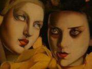 Tamara De Lempicka La sciarpa arancione 1927 dettaglio